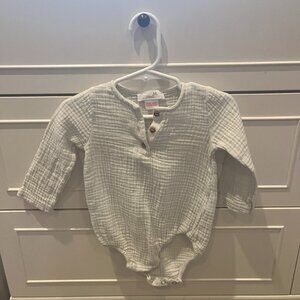 Zara 6-9 Months Waffle Linen Bodysuit